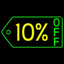 10 Percent Off Handmade Art Neon Sign