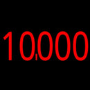 10000 Red Handmade Art Neon Sign