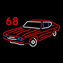 1968 Chevy Chevelle Handmade Art Neon Sign