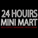 24 Hours Mini Mart Handmade Art Neon Sign