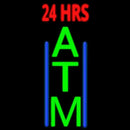 24 Hrs Atm Handmade Art Neon Sign