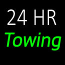 24 Hrs Green Towing Handmade Art Neon Sign