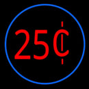 25 Cent Logo Handmade Art Neon Sign