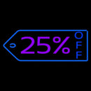 25 Percent Off Handmade Art Neon Sign