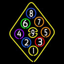 9 Ball Rack Pool Handmade Art Neon Sign