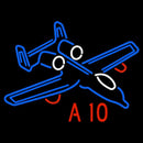 A 10 Warthog Jet Airplane Handmade Art Neon Sign