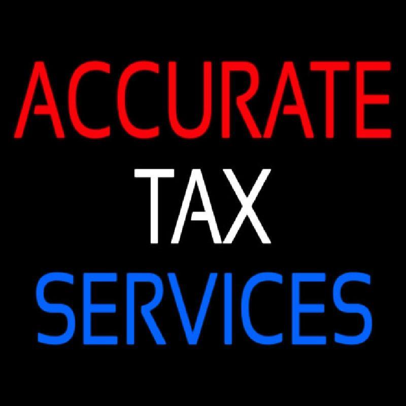Accurate Tax Services Handmade Art Neon Sign