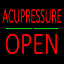 Acupressure Block Open Green Line Handmade Art Neon Sign
