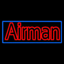 Airman With Blue Border Handmade Art Neon Sign