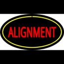 Alignment Yellow Oval Handmade Art Neon Sign