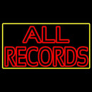 All Records Yellow Border Handmade Art Neon Sign