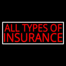 All Types Of Insurance With White Border Handmade Art Neon Sign