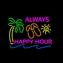 Always Happy Hour Handmade Art Neon Sign