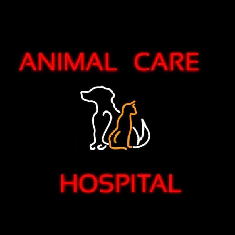 Animal Care Hospital Logo Handmade Art Neon Sign