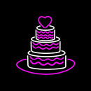 Anniversary Cake Handmade Art Neon Sign