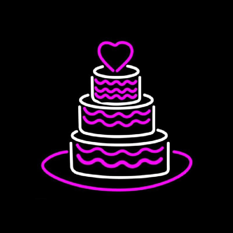 Anniversary Cake Handmade Art Neon Sign