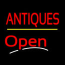Antiques Open Yellow Line Handmade Art Neon Sign