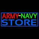 Army Navy Store With Blue Border Handmade Art Neon Sign