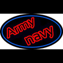 Army Navy With Blue Round Handmade Art Neon Sign