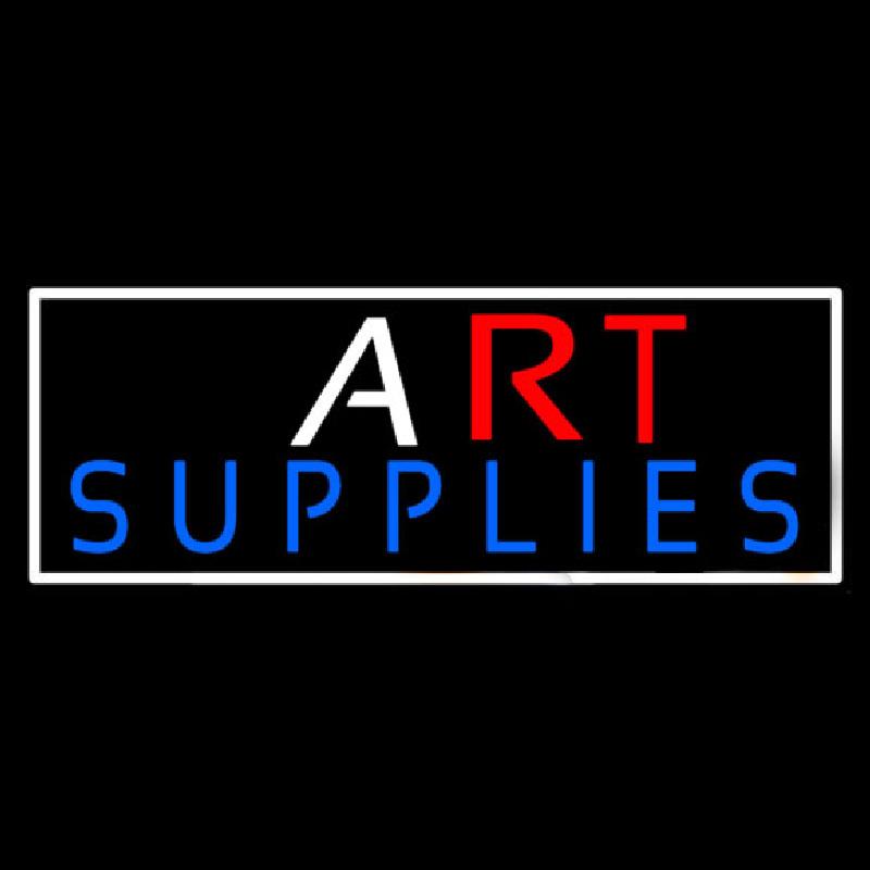 Art Blue Supplies With White Border Handmade Art Neon Sign