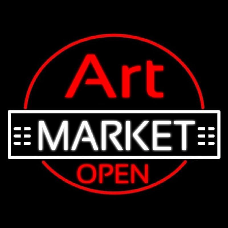 Art Market Open Handmade Art Neon Sign
