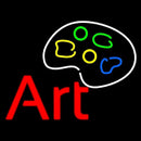 Art Red Letters With Color Plate Handmade Art Neon Sign