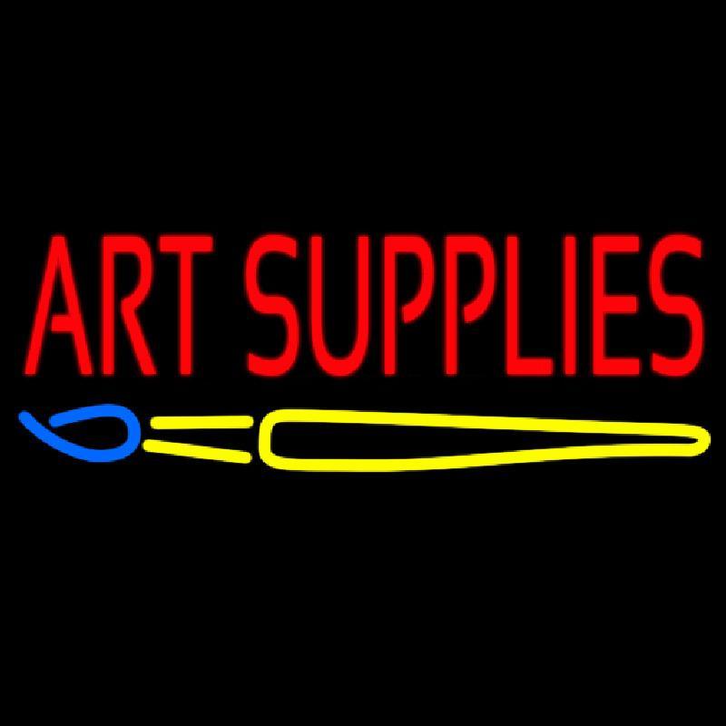 Art Supplies With Brush Handmade Art Neon Sign