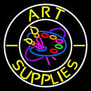 Art Supplies With White Circle Handmade Art Neon Sign