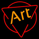 Art With Triangle Handmade Art Neon Sign