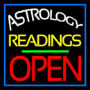 Astrology Readings Open And Green Line Handmade Art Neon Sign