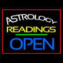 Astrology Readings Open Red Border Handmade Art Neon Sign