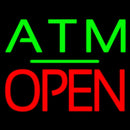 Atm Block Open Green Line Handmade Art Neon Sign