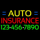 Auto Insurance With Phone Number Handmade Art Neon Sign