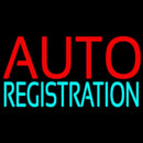 Auto Registration Block Handmade Art Neon Sign