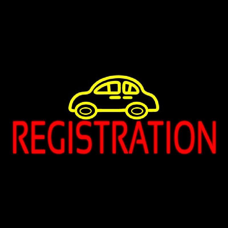 Auto Registration Car Logo Handmade Art Neon Sign