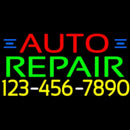Auto Repair With Phone Number Handmade Art Neon Sign