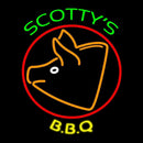BBQ Scottys Pig Handmade Art Neon Sign