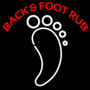 Back And Foot Rub White Foot Handmade Art Neon Sign