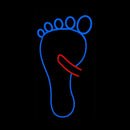 Back Foot Rub Handmade Art Neon Sign