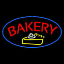 Bakery Logo Oval Blue Handmade Art Neon Sign