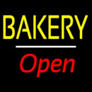 Bakery Open White Line Handmade Art Neon Sign