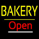 Bakery Open Yellow Line Handmade Art Neon Sign