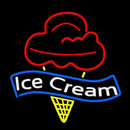 Banner Ice Cream Handmade Art Neon Sign