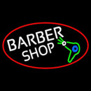 Barber Shop And Dryer And Scissor With Red Border Handmade Art Neon Sign