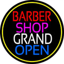 Barber Shop Grand Open With Yellow Border Handmade Art Neon Sign