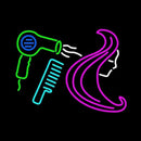 Barber Shop Hair Logo Salon Handmade Art Neon Sign