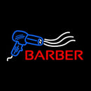 Barber With Dryer Logo Handmade Art Neon Sign
