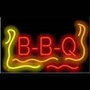Bbq Flame Barbeque Restaurant Handmade Art Neon Sign