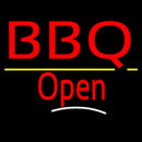 Bbq Open White Line Handmade Art Neon Sign