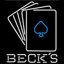 Becks Cards Beer Sign Handmade Art Neon Sign